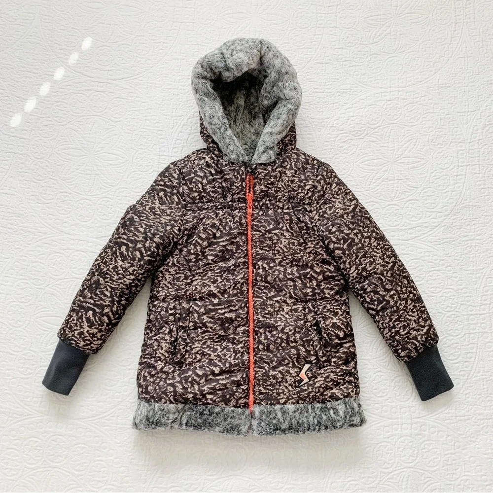 Nono Girls' Faux Fur Reversible Insulated Jacket,‎ 9-10